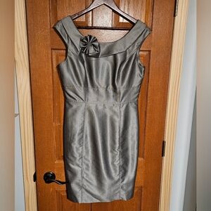 Calvin Klein Metallic Gray Dress Office Wear